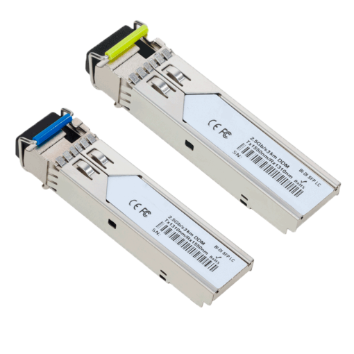Marca Blanca SFP-2.5G-TR1513LX-3SMF-LC-I Kit de módulos transceptores SFP – Estándar de velocidad Ethernet 2.5GBASE-LX – Conector de