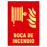 Marca Blanca SIGNS-26B-2129 Cartel de señalización - Equipos de protección contra incendios - Boca de incendio - Colores
