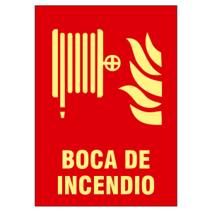 Marca Blanca SIGNS-26B-2129 Cartel de señalización - Equipos de protección contra incendios - Boca de incendio - Colores