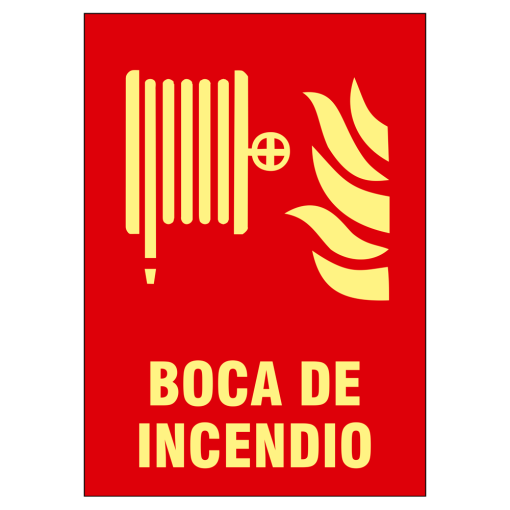 Marca Blanca SIGNS-26B-2129 Cartel de señalización – Equipos de protección contra incendios – Boca de incendio – Colores