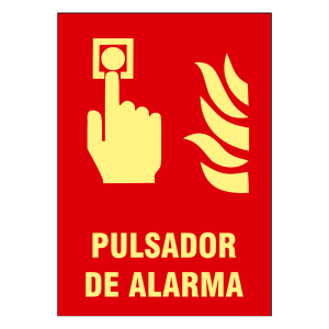 Marca Blanca SIGNS-32B-2129 Cartel de señalización - Equipos de protección contra incendios - Pulsador de alarma - Colores