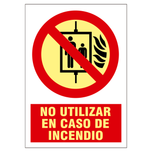 Marca Blanca SIGNS-4175B-2129 Cartel de señalización - Equipos de protección contra incendios - No usar en caso de incendio