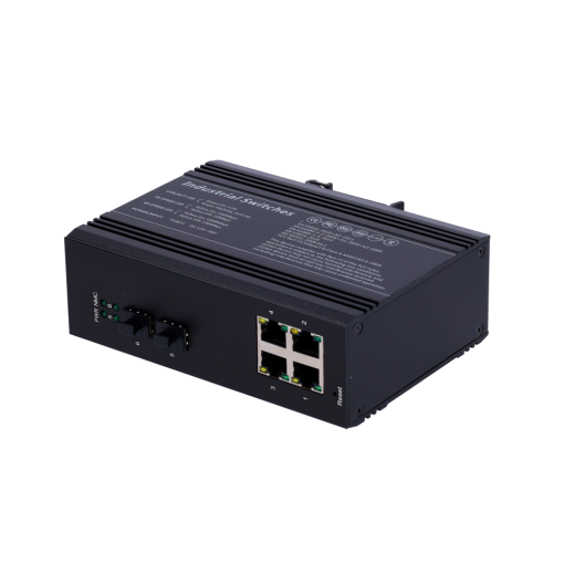 OEM SW0604HIPOE-MGF-120-DIN Switch PoE Marca Blanca – Montaje en carril DIN 4 Puertos