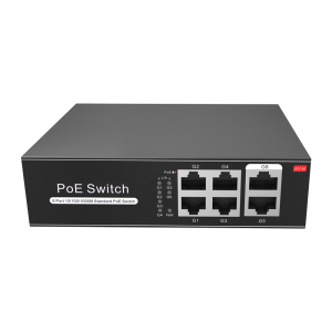 OEM SW0604POE-G-65-E Switch PoE 4 puertos PoE + 2 Uplink RJ45 Velocidad hasta 1000 Mbps