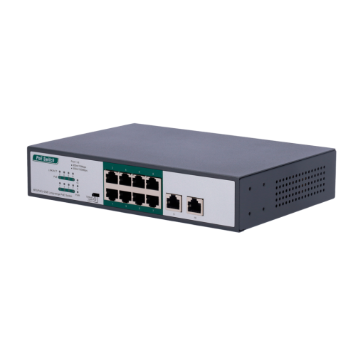 OEM SW1008POE-H-800M-120W Switch PoE 8 puertos PoE FE + 2 GE Velocidad 8 x10/100Mbps + 2
