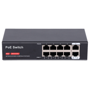 OEM SW8FE2FE-100W Switch PoE 8 puertos PoE + 2 Uplink RJ45 Velocidad 10/100 Mbps PoE IEEE