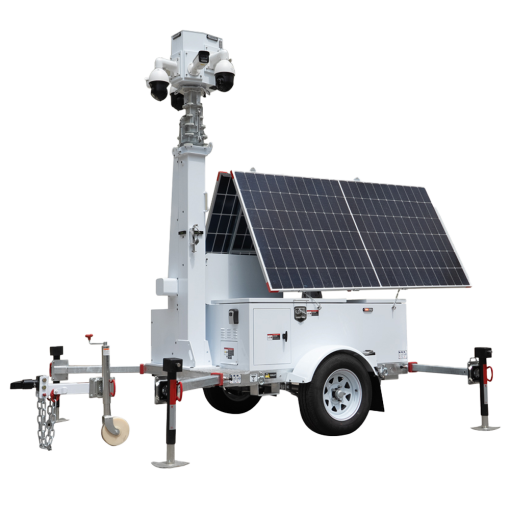 Safire TRAILER-12KWH-600W-9M Trailer de alimentación autónoma para CCTV Panel solar