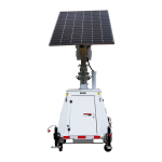 Safire TRAILER-5880WH-440W-7M Torre estacionaria de CCTV compacta con ruedas - Capacidad 5880W/h | placa 440W | Litio -
