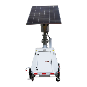 Safire TRAILER-5880WH-440W-7M Torre estacionaria de CCTV compacta con ruedas - Capacidad 5880W/h | placa 440W | Litio -