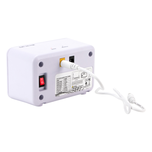 Blanca UPS-MU68W Mini UPS – Entrada DC 12V / 2.5A – Salida DC 12V / 2A – Batería Li-Ion 45Wh recargable –