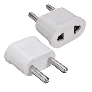 Marca Blanca USA-EU-ADAPTER-W Adaptador - Enchufe Tipo A (USA) a Enchufe Tipo F (EU) - Voltaje 250V AC - Corriente Máxima de