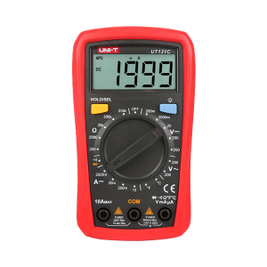 Uni-T UT131C Multímetro digital de mano LCD - Medición de voltaje en DC y AC hasta 250V - Medición de