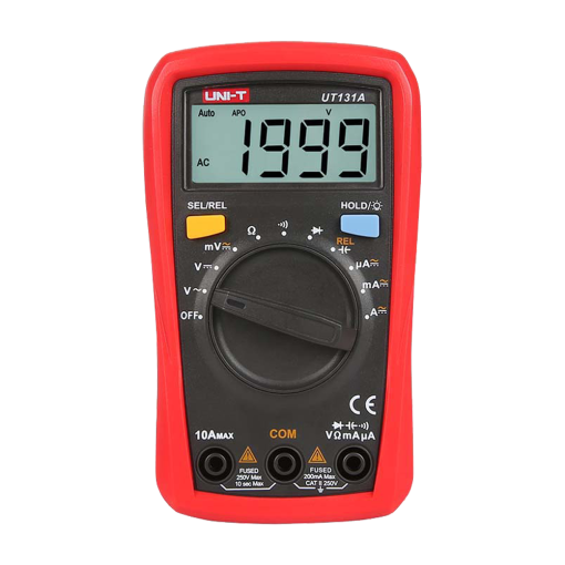 Uni-T UT131D Multímetro digital de mano LCD – Medición de voltaje en DC y AC hasta 250V – Medición de