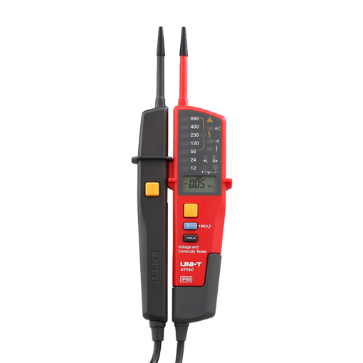 Uni-T UT18C Detector de voltaje AC/DC – Display LED – Modo de alto y bajo voltaje hasta 690 V – Aviso