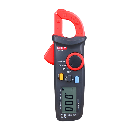 Uni-T UT210A Mini pinza amperimétrica – Pantalla LED de hasta 2000 cuentas – Medición AC hasta 200A –