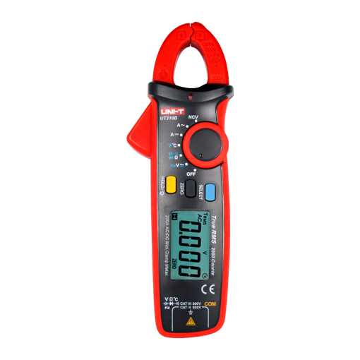 Uni-T UT210D Mini pinza amperimétrica – Medición en DC y AC hasta 600V y 200A – Mide resistencia