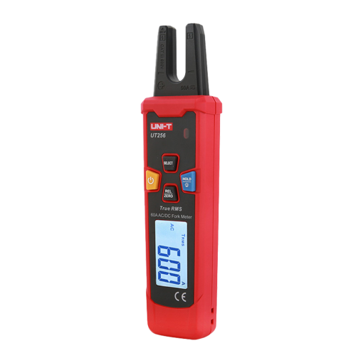 Uni-T UT256 Pinza amperimétrica tipo tenedor – Medición de intensidad en AC y DC hasta 60A – Medición de