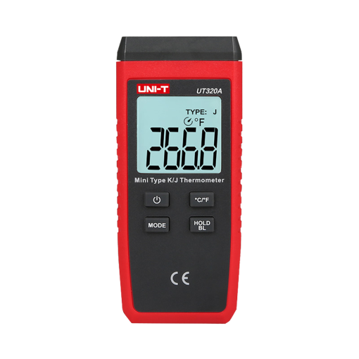 Uni-T UT320A Termómetro con sondas tipo K y J – Display Single retroiluminado – Alta precisión – Resistente