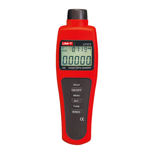 Uni-T UT372 Tacómetro digital de mano – Hasta 99999 RPM – Display LCD retroiluminado de 100000 cuentas –