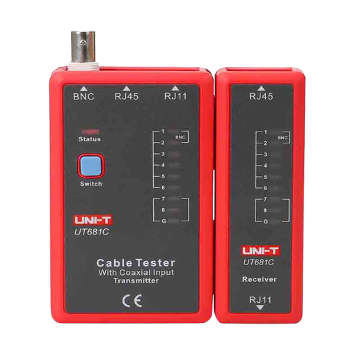 Uni-T UT681C Tester de cables Comprobación de estado cables RJ45/RJ11/BNC Testeo modo