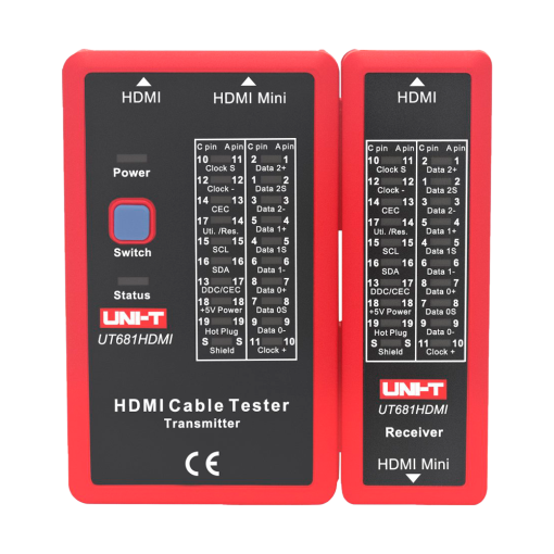 Uni-T UT681HDMI Tester de cables Comprobación de estado cables HDMI/MINI-HDM Evaluación