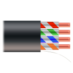 Safire UTP5E-500-OUTDOOR Cable UTP - Categoría 5E - Rollo de 500 metros - Cubierta color negro - Diámetro 5.5 mm -