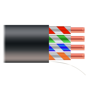 Safire UTP5E-500-OUTDOOR Cable UTP - Categoría 5E - Rollo de 500 metros - Cubierta color negro - Diámetro 5.5 mm -
