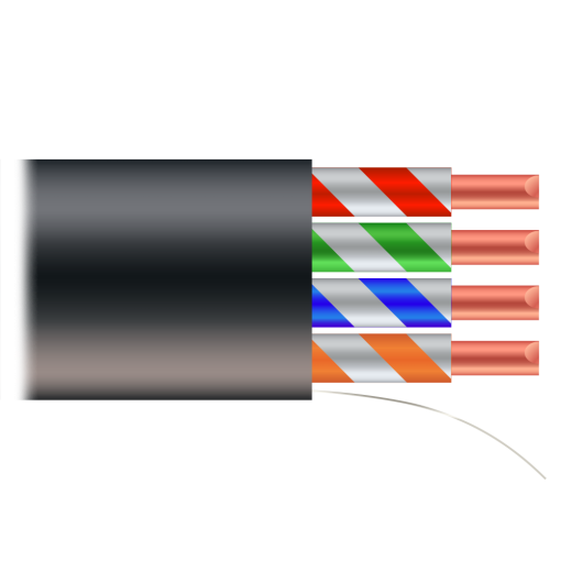 Safire UTP5E-500-OUTDOOR Cable UTP – Categoría 5E – Rollo de 500 metros – Cubierta color negro – Diámetro 5.5 mm –