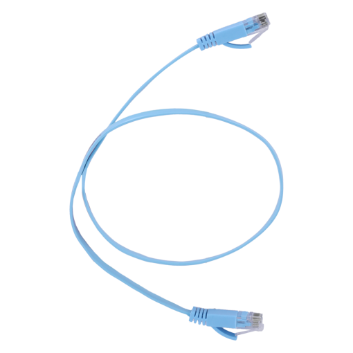 Safire UTP6-05B-FLAT Cable UTP Flat – Ethernet – Conectores RJ45 – Categoría 6 – 0,5 m – Color azul