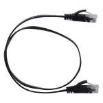 Safire UTP6-05BK-FLAT Cable UTP Flat - Ethernet - Conectores RJ45 - Categoría 6 - 0,5 m - Color negro