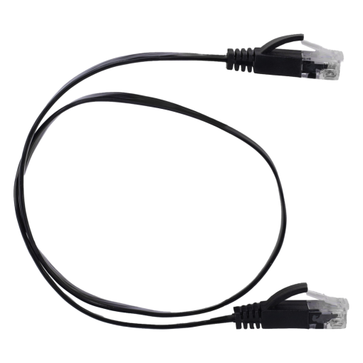 Safire UTP6-05BK-FLAT Cable UTP Flat – Ethernet – Conectores RJ45 – Categoría 6 – 0,5 m – Color negro