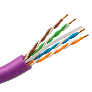 Safire UTP6-305-BC-H-Dca-PURPLE Cable UTP rígido libre de halógenos - Categoría 6 - Cumple con 90m Fluke test - Conductor OFC