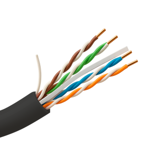 Safire UTP6-500-BC-OUTDOOR Cable UTP rígido de exterior - Categoría 6 - Cumple con 90m Fluke test - Conductor OFC, pureza