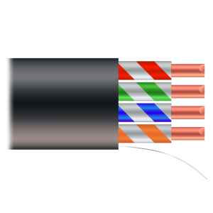 Safire UTP6-500-OUTDOOR-CCA Cable UTP - Categoría 6 - Cumple con 90m Fluke test - Bobina de madera de cable 500 m -