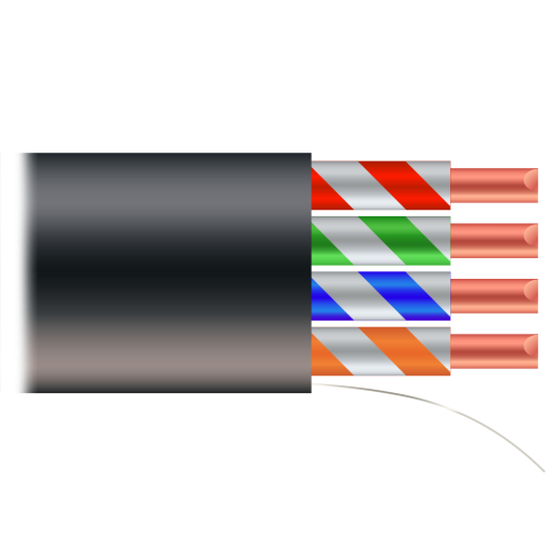 Safire UTP6-500-OUTDOOR-CCA Cable UTP – Categoría 6 – Cumple con 90m Fluke test – Bobina de madera de cable 500 m –