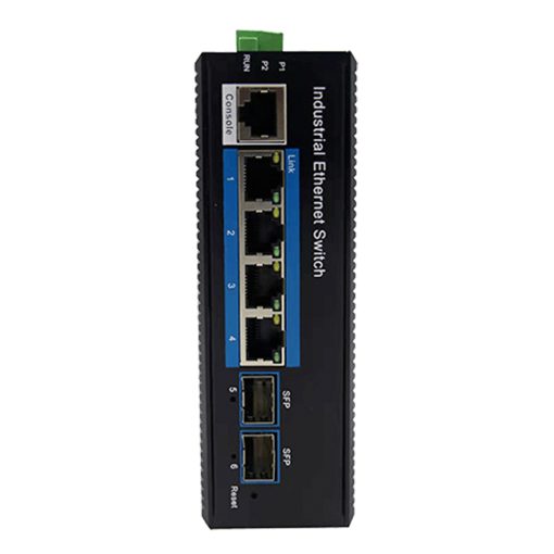 Utepo UTP6306S-PSB – Switch PoE capa 2, de 4 puertos Gigabit + 2 Uplink Gigabit SFP