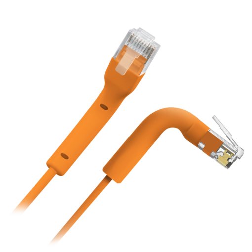 Safire UTP6A-FLEX-03O Cable UTP flexible – Ethernet – Conectores RJ45 – Categoría 6A – 0,3 m – Color naranja