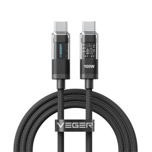 Veger VG-CC16 Cable USB 2.0 para cualquier dispositivo USB-C a USB-C Cubierta de metal
