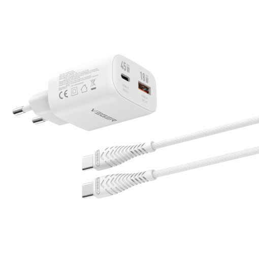 Veger VG-TR101-45W1A1C Cargador de pared Carga rápida 45W