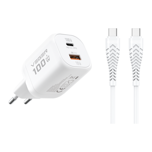 Veger VG-TR150-Kit-100W1A1C Cargador de pared Carga rápida 100W