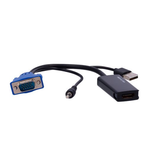 Marca Blanca VGA-HDMI Adaptador de VGA+Audio a HDMI – Convierte una salida de VGA+Audio en HDMI – Resolución