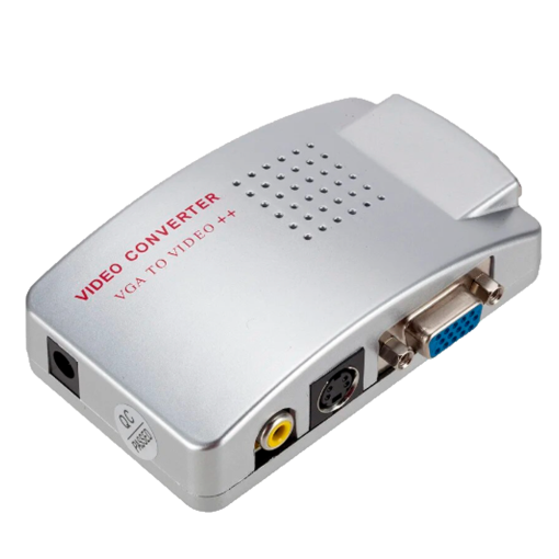 Marca Blanca VGA-VIDEO-CONVERTER Adaptador de vídeo – Entradas: VGA – Salida: VGA, S-VIDEO y Vídeo RCA – Múltiples resoluciones