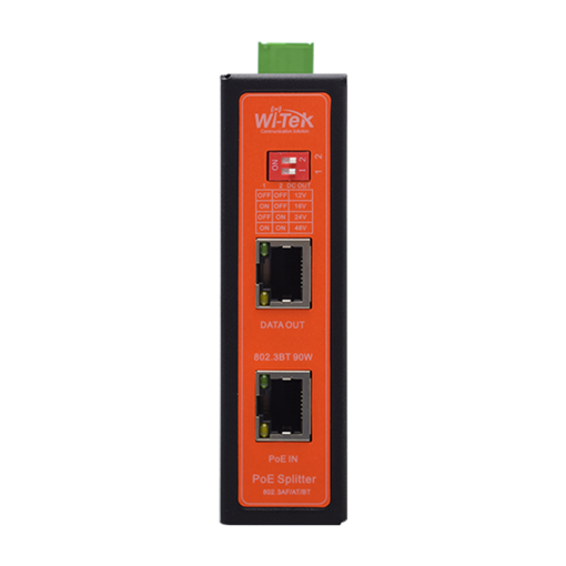 Wi-Tek WI-POE55S-BT-DC-I Divisor PoE. Proporciona una conexión de datos Ethernet de alta