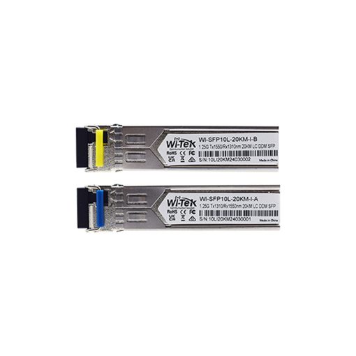 Wi-Tek WI-SFP10L-20KM-I Módulo SFP Wi-Tek de fibra simple de 1,25 Gbps