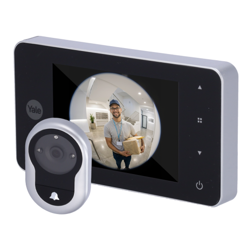 Yale YALE-DOORVIEWER4500-SILVER Mirilla digital con timbre Cámara 0.3 Mpx