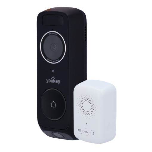 Youkey YOK-DB312 Videotimbre Dual Cam Wi-Fi Lente superior: 3 MP | 2.4 mm