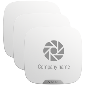 Ajax 10XAJ-BRANDPLATES-W Pack 10 cubiertas personalizables para sirena exterior - Personalizable sin coste adicional en