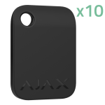 Ajax 10XAJ-TAG-B Pack de 10 llaveros de acceso sin contacto - Tecnología Mifare DESFire® - Compatible con