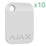 Ajax 10XAJ-TAG-W Pack de 10 llaveros de acceso sin contacto - Tecnología Mifare DESFire® - Compatible con