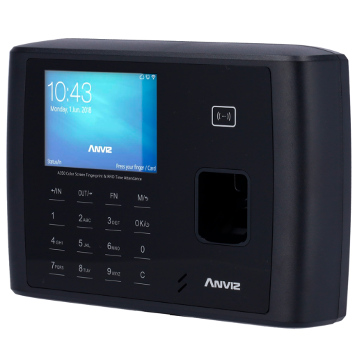 Anviz A350-BT-4G Control de presencia - Huella, tarjeta EM/MF y PIN - 3.000 usuarios | 100.000 registros -